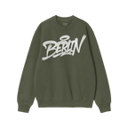 Berlin Handstyle Hoodie & Sweatshirt features a forest-green crewneck with “Berlin” in white graffiti across the chest, c