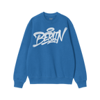 Berlin Handstyle Hoodie & Sweatshirt features a royal-blue crewneck with BERLIN in bold, white graffiti-style lettering. The 