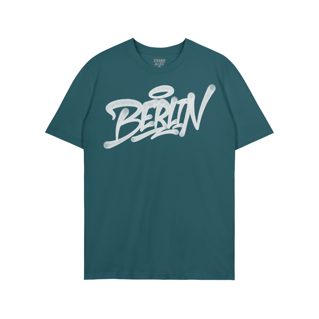 Berlin Handstyle T-shirt features a white graffiti-style BERLIN graphic across the chest, embodying urban spirit and artistic