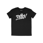 Berlin Handstyle T-shirt featuring bold graffiti-style Berlin script in white on a black tee, exemplifying urban attitude and