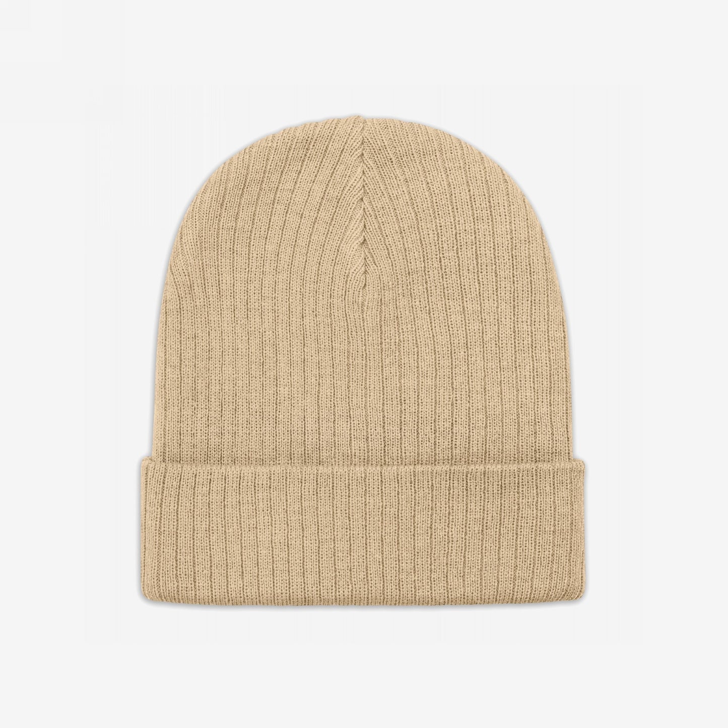 Knit Beanie In Custom Colors with a rib-knit design and a folded cuff. Ideal for cold days and protests, showcasing your beliefs with optional bold embroidery on the front.