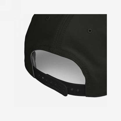 Golf Hat In Custom Colors, featuring an adjustable plastic strap closure, showcases a retro edge with its braided rope and Stay-Dri sweatband, perfect for those unapologetic about their values.