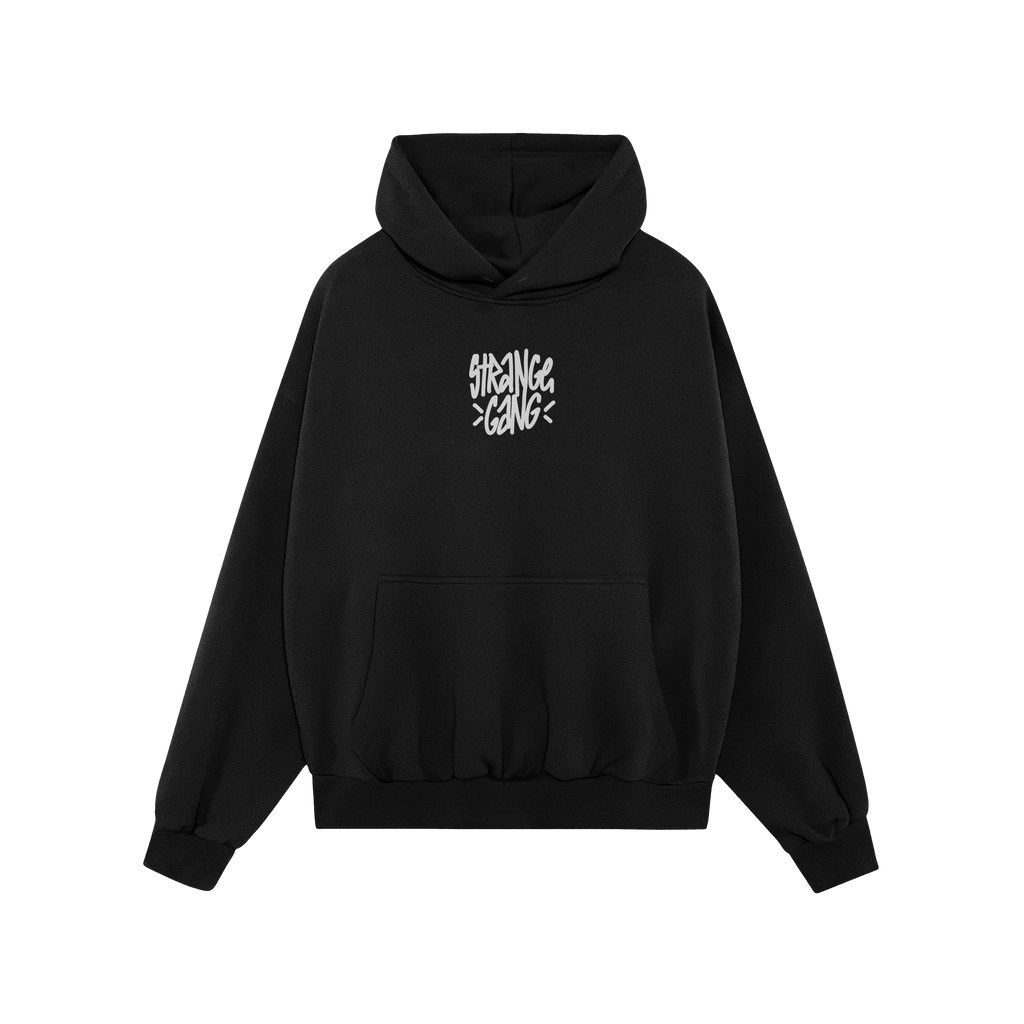 The Born To Fight Against Fascism Graffiti Shirt features a bold white graffiti print on a black hoodie, embodying defiance a