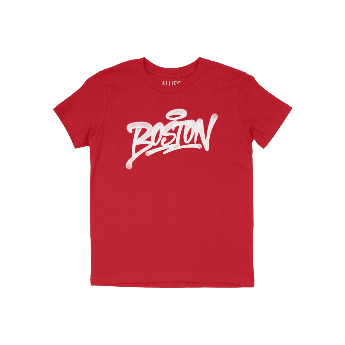 Boston Handstyle T-shirt featuring Boston in bold white graffiti-style font across the chest, offering a distinct urban vibe,