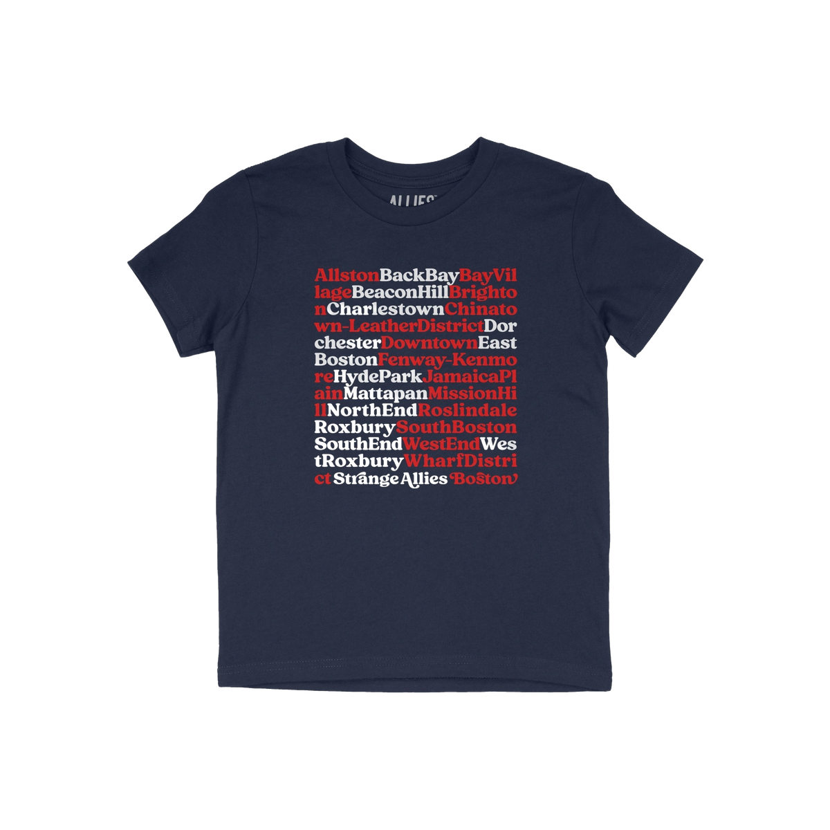 Boston Neighborhoods Kids T-shirt