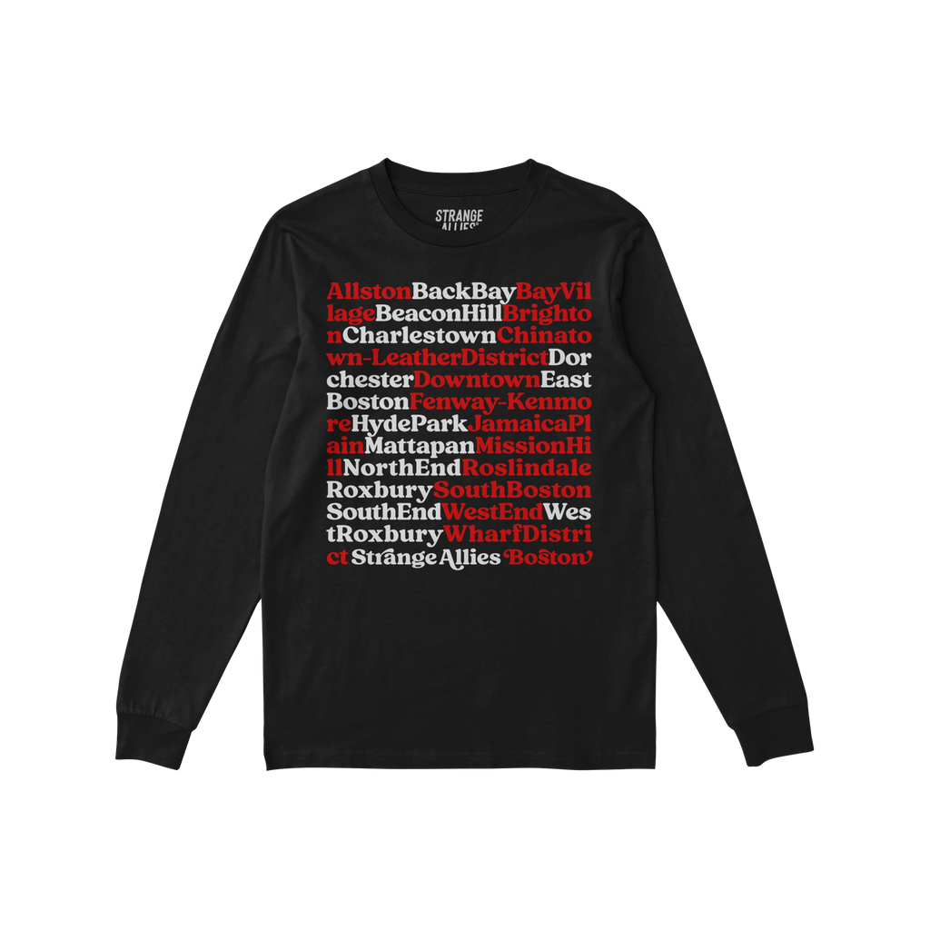 Boston Neighborhoods Long Sleeve T-shirt