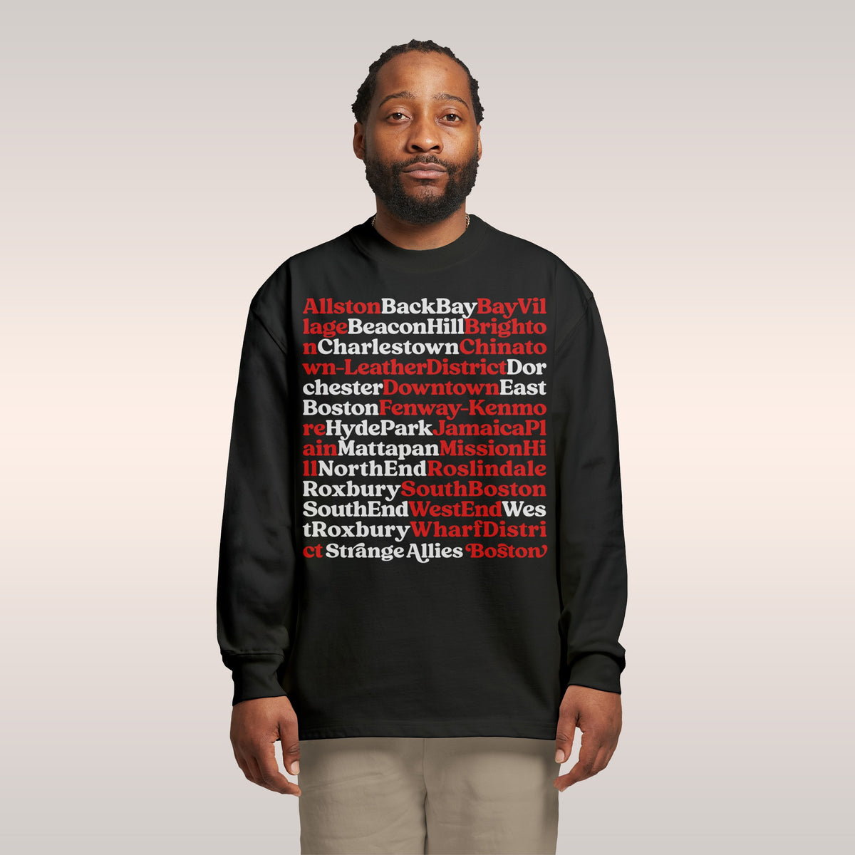Boston Neighborhoods Long Sleeve T-shirt