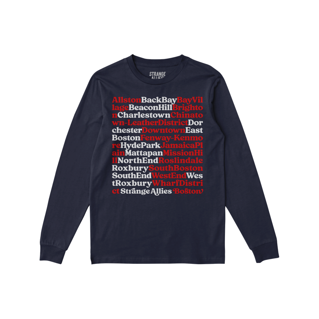 Boston Neighborhoods Long Sleeve T-shirt
