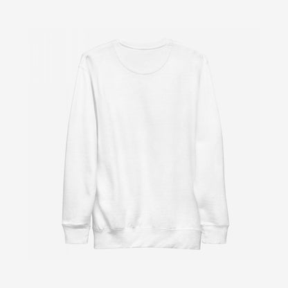 Breakin’ The Law Sweatshirt: A plain white, long-sleeve crewneck pullover featuring a punk parody design with Trump and Elon in a Beavis and Butt-Head style, symbolizing rebellion and anti-elitism.