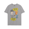 Breakin' The Law Shirt features a cartoon with a caricature of Trump offering a cheeseburger to a Tesla-like character holdin