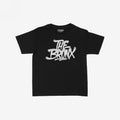 Bronx Handstyle Women's Baby Tee with graffiti-style THE BRONX text, embodying raw borough pride, ideal for NYC souvenirs or local fashionistas. Features STRANGE ALLIES label inside near the neck.