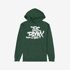 Bronx Handstyle Hoodie & Sweatshirt: Forest-green pullover featuring white graffiti-style THE BRONX print, perfect for showcasing raw borough pride, ideal for NYC enthusiasts and those embracing individuality and equality.