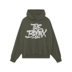 Bronx Handstyle Hoodie & Sweatshirt: Forest-green pullover featuring white graffiti-style THE BRONX print, perfect for showca