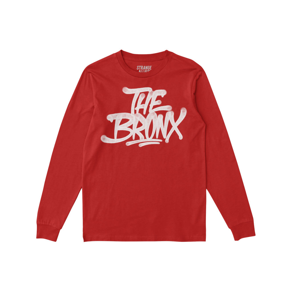 Bronx Handstyle T-shirt featuring graffiti-style THE BRONX print across the chest, embodying NYC pride and urban culture. Per