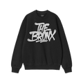 Bronx Handstyle Hoodie & Sweatshirt: Black crewneck with bold white graffiti reading THE BRONX, embodies raw borough pride an