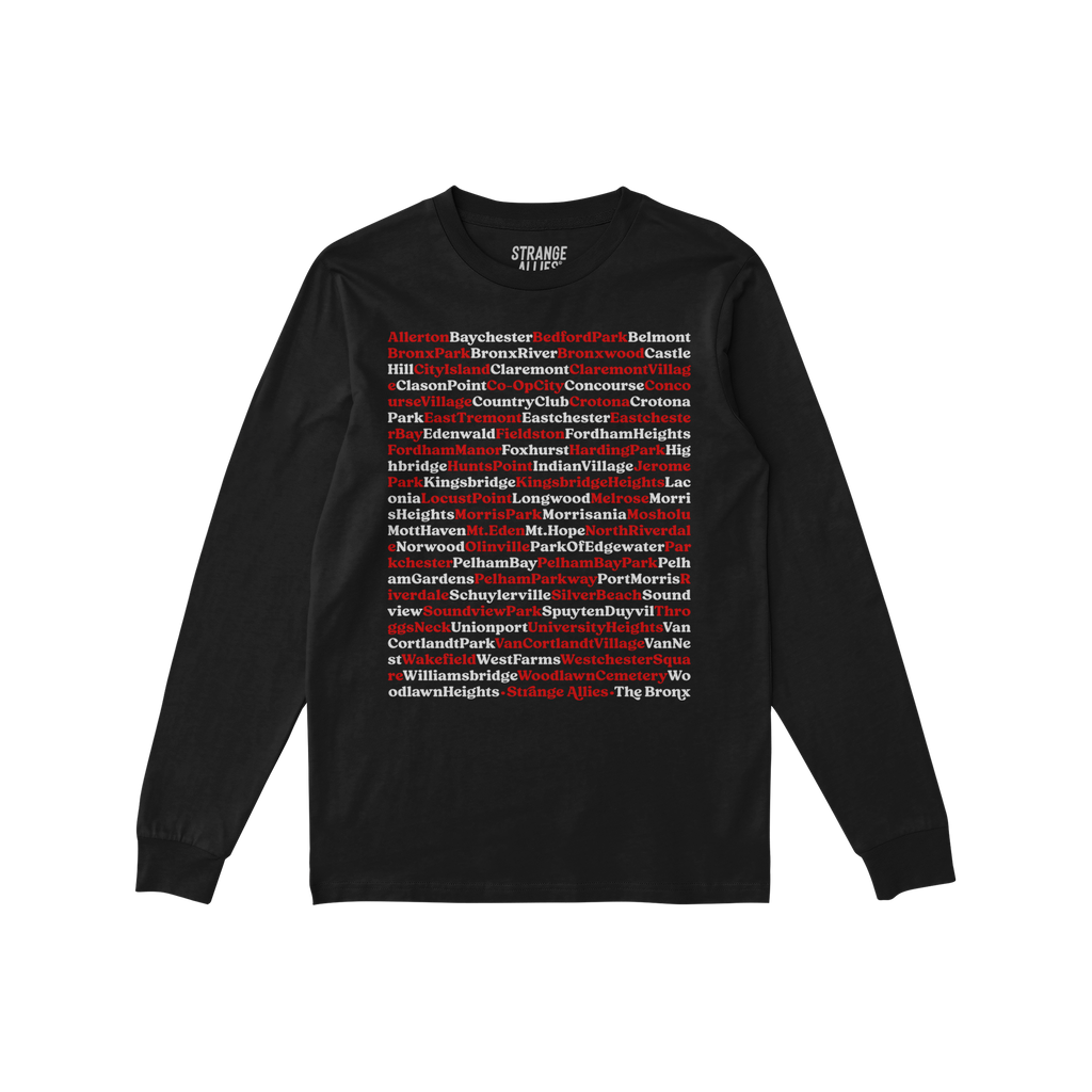 Bronx Neighborhoods Long Sleeve T-shirt