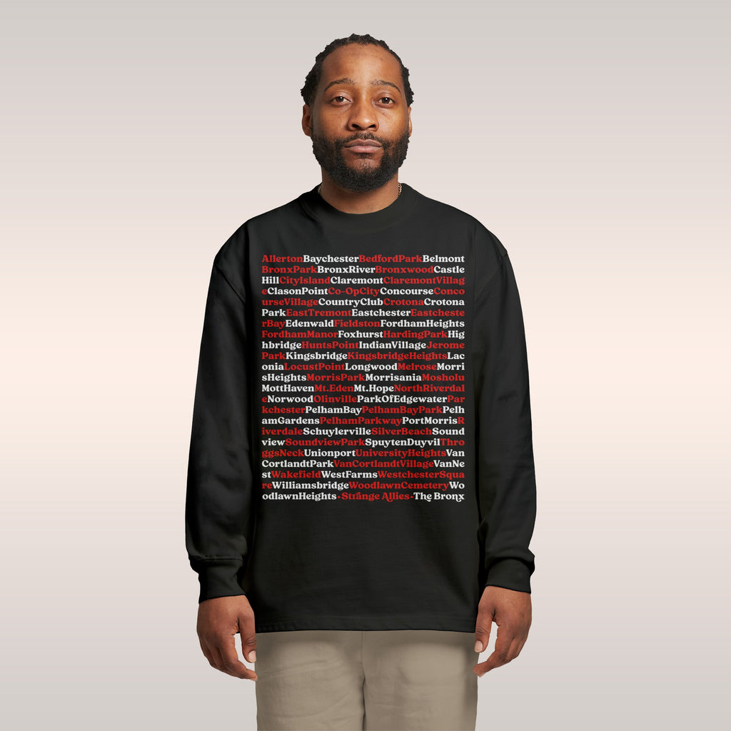 Bronx Neighborhoods Long Sleeve T-shirt