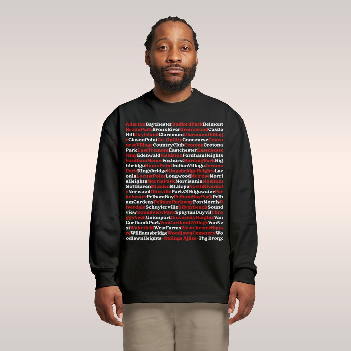 Bronx Neighborhoods Long Sleeve T-shirt