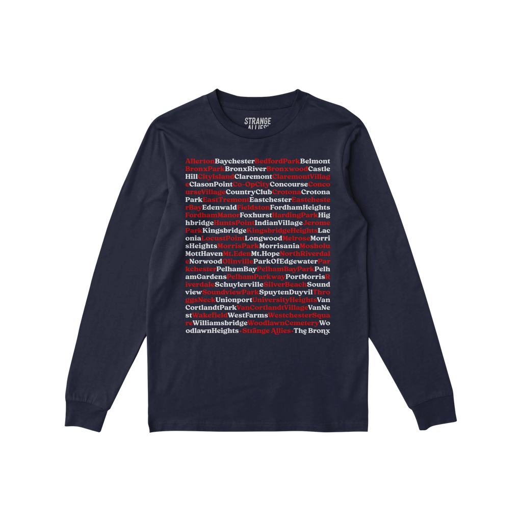 Bronx Neighborhoods Long Sleeve T-shirt