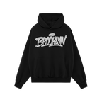 Brooklyn Handstyle Hoodie & Sweatshirt features bold BROOKLYN graffiti-style lettering on a black pullover with a kangaroo po