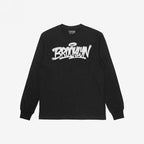 Black Brooklyn Handstyle T-shirt featuring a graffiti-style “BROOKLYN” print across the chest, with a “STRANGE ALLIES” label inside the neck, embodying urban pride and everyday functionality.