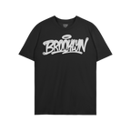 Brooklyn Handstyle T-shirt featuring “Brooklyn” in graffiti-style white letters with a halo motif, reflecting bold boroug