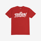 Brooklyn Handstyle T-shirt featuring a white graffiti-style BROOKLYN graphic with a halo, highlighting borough pride and urban culture, designed for everyday wear. Label inside reads STRANGE ALLIES.