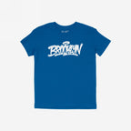 Brooklyn Handstyle T-shirt, featuring a graffiti-style BROOKLYN with halo on the chest, embodies borough pride and urban culture, perfect for diverse occasions and supporters of equality.