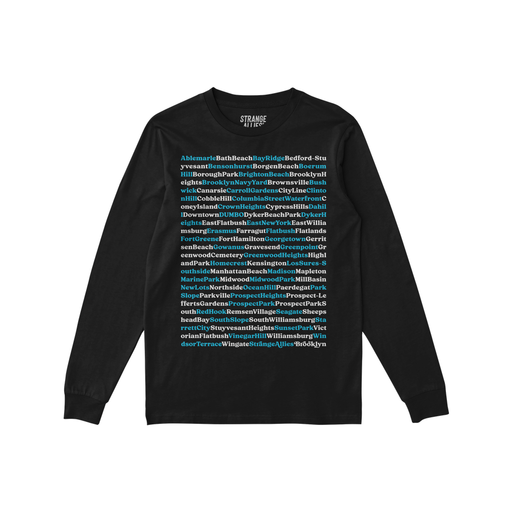 Brooklyn Neighborhoods Long Sleeve T-shirt