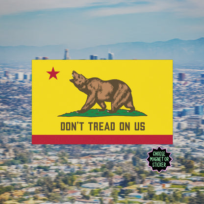 California Gadsden Flag Sticker & Magnet by Strange Gang