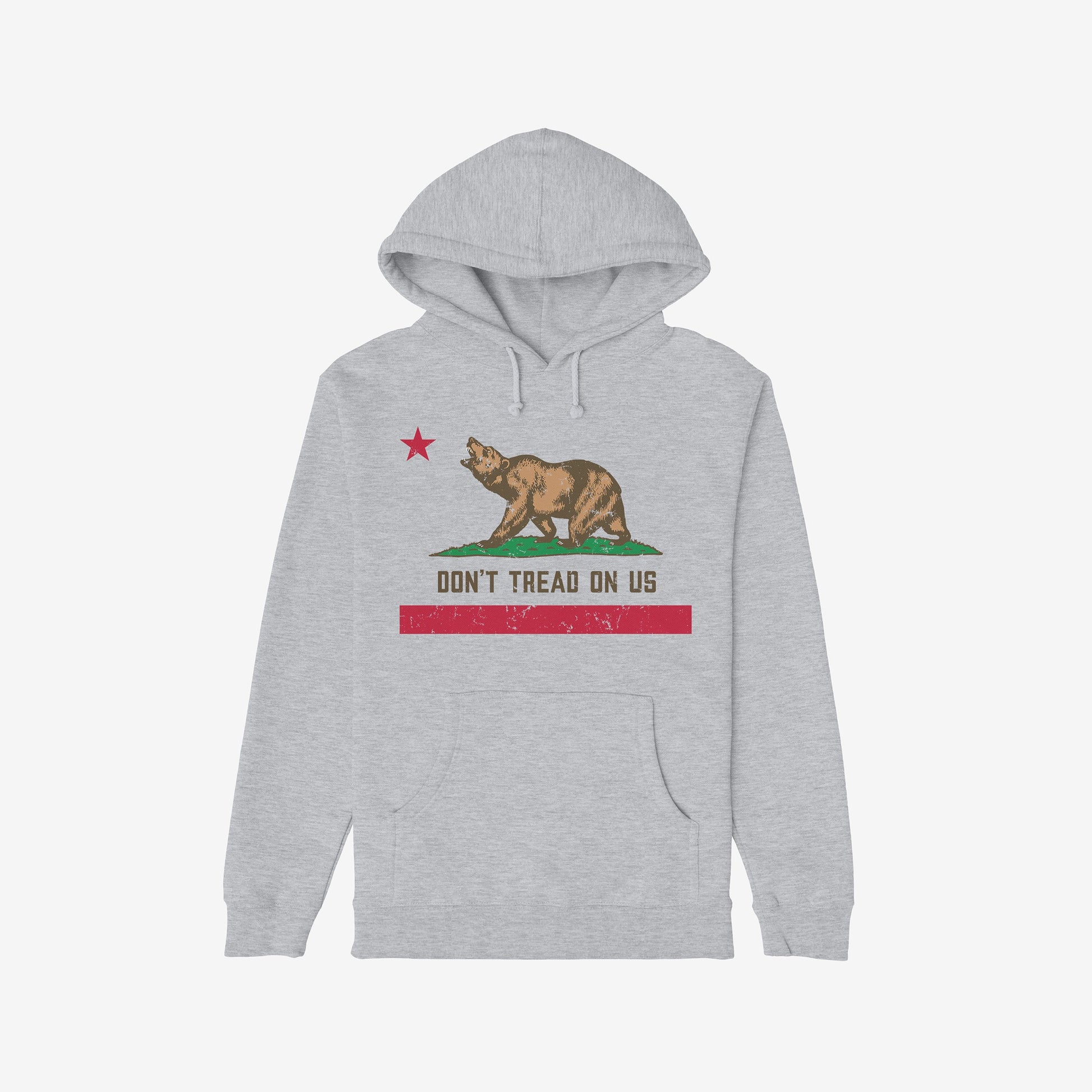 California Gadsden Flag Shirt Hoodie Heather Gray by Strange Gang
