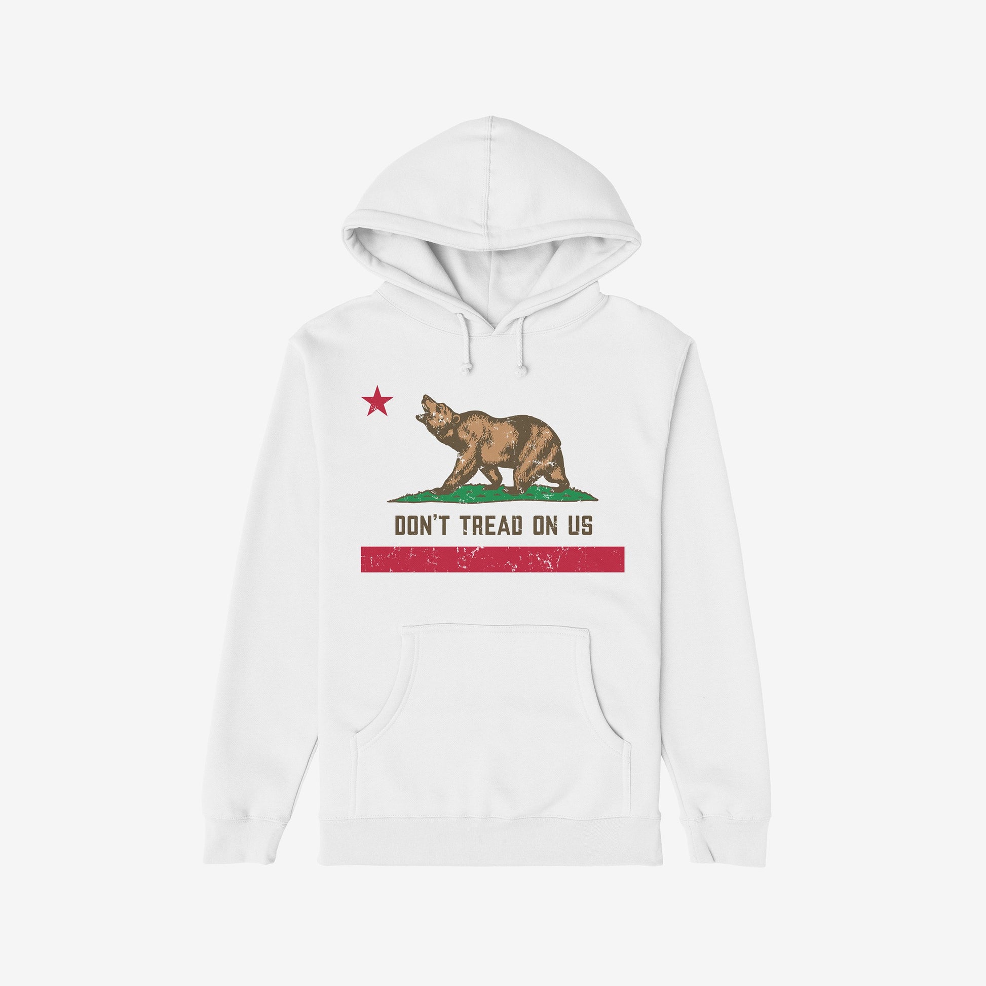 California Gadsden Flag Shirt Hoodie White by Strange Gang