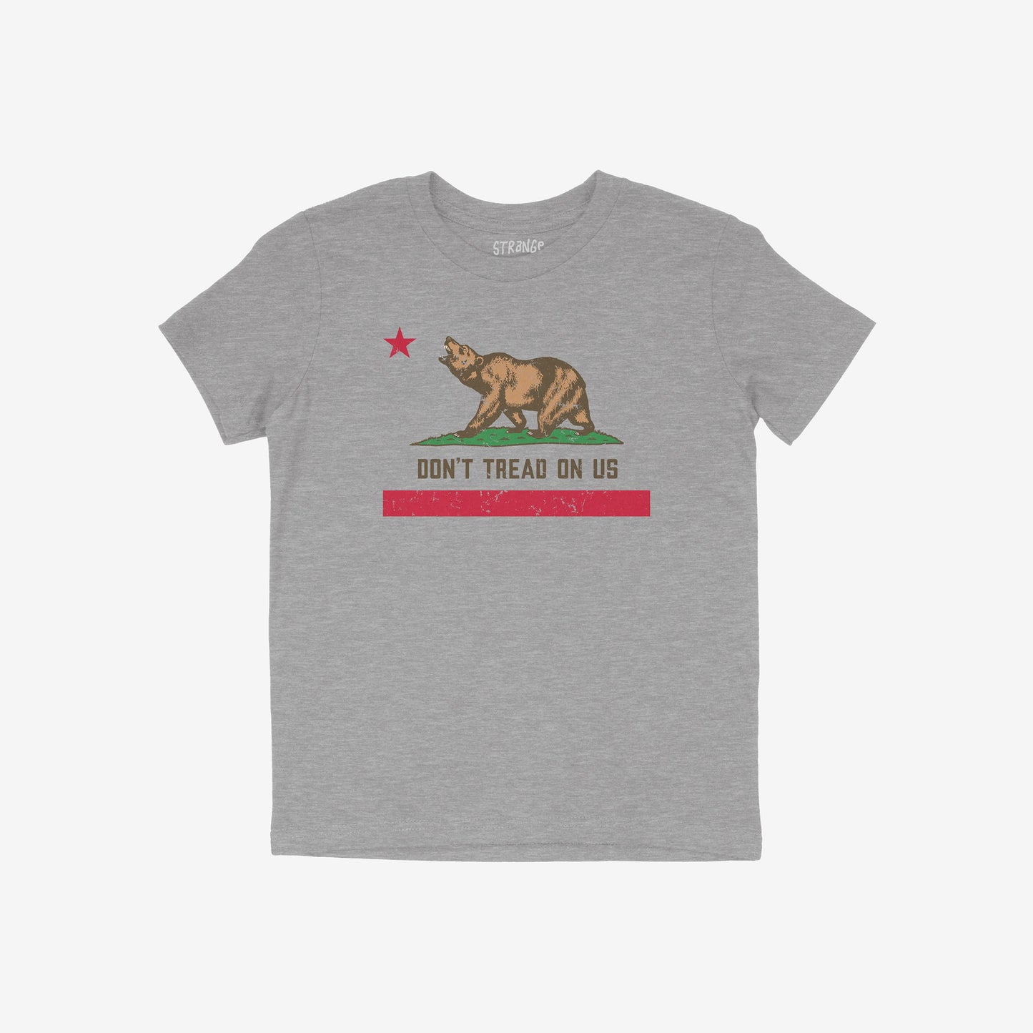 California Gadsden Flag Shirt Kids T-shirt Heather Gray by Strange Gang