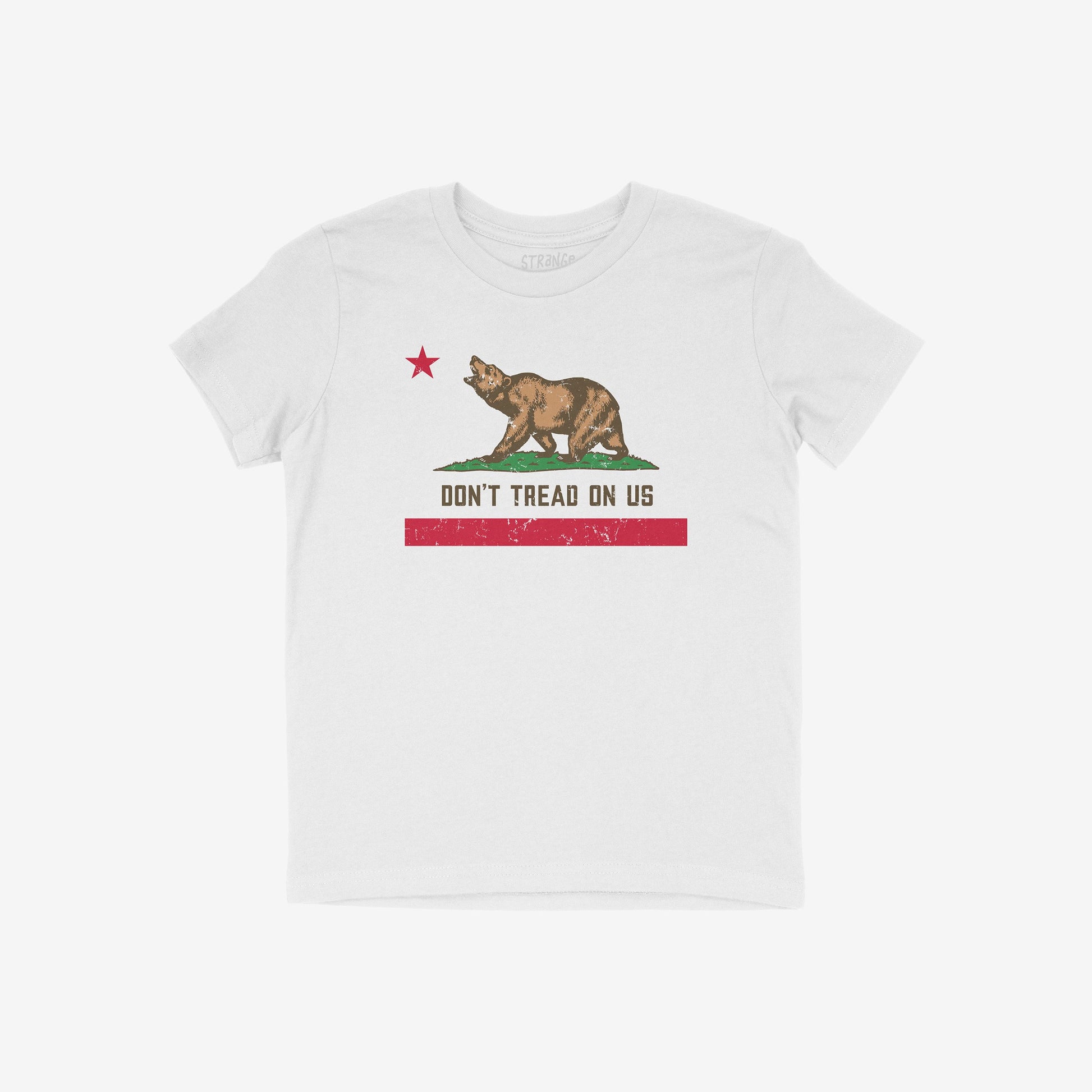 California Gadsden Flag Shirt Kids T-shirt White by Strange Gang
