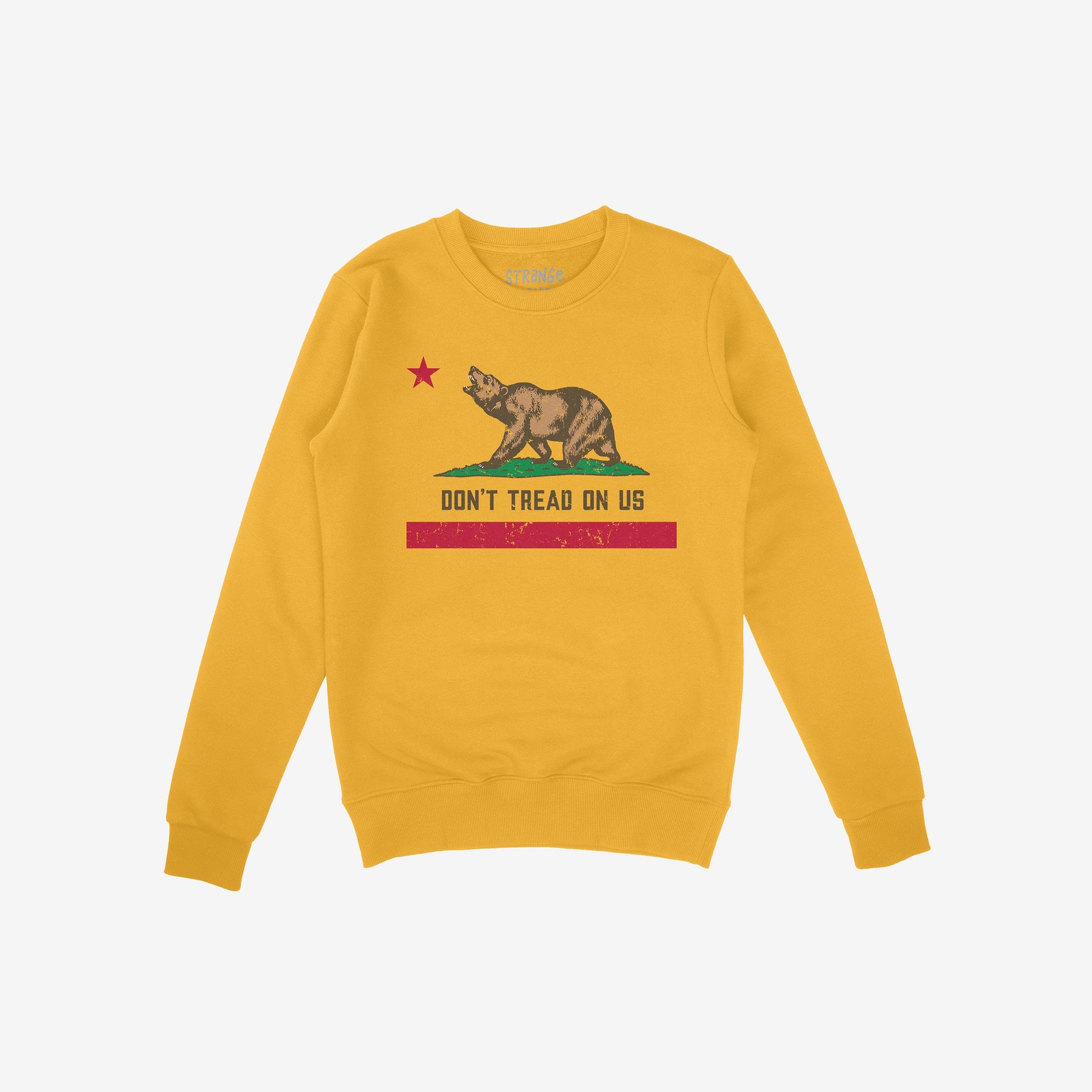 California Gadsden Flag Shirt Sweatshirt Yellow by Strange Gang