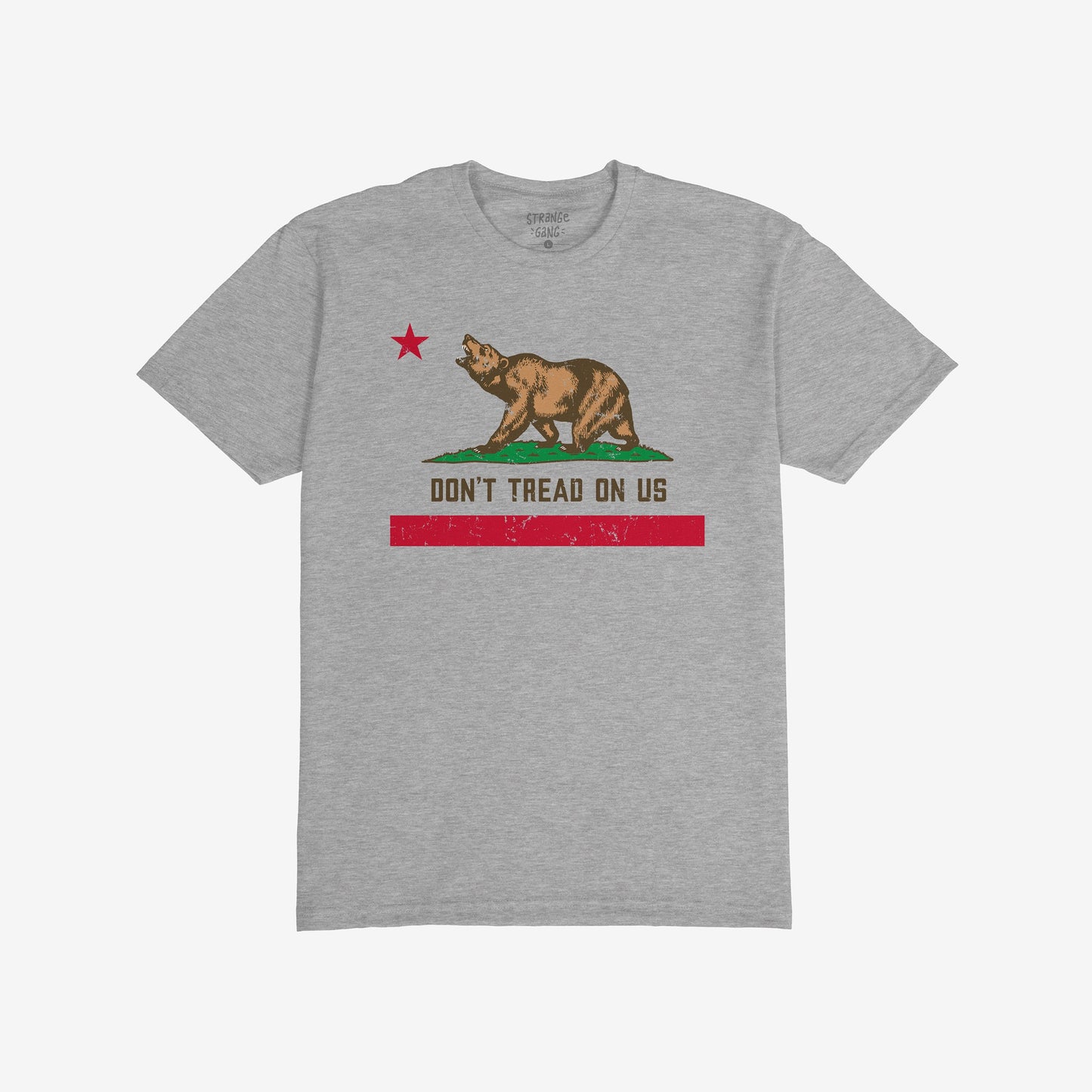 California Gadsden Flag Shirt T-shirt Heather Gray by Strange Gang