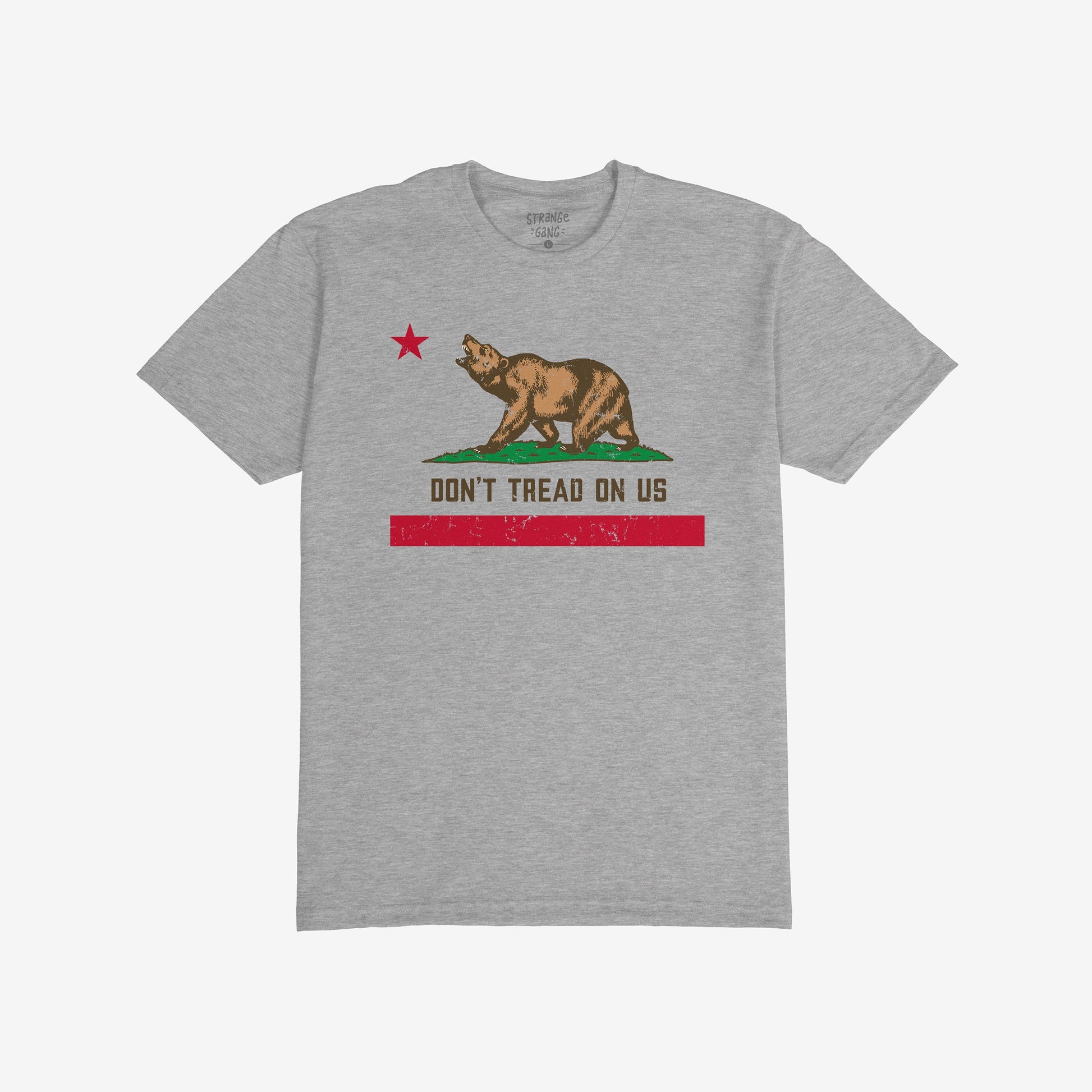 California Gadsden Flag Shirt T-shirt Heather Gray by Strange Gang