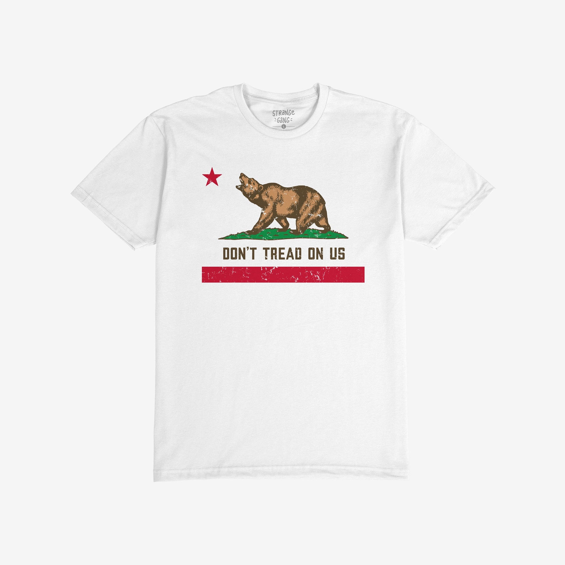 California Gadsden Flag Shirt T-shirt White by Strange Gang