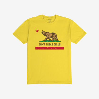 California Gadsden Flag Shirt T-shirt Yellow by Strange Gang