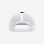 The back of the California Gadsden Flag Trucker Hat features a white mesh panel and adjustable snap-back closure, embodying a bold statement of resistance and unity against oppression.