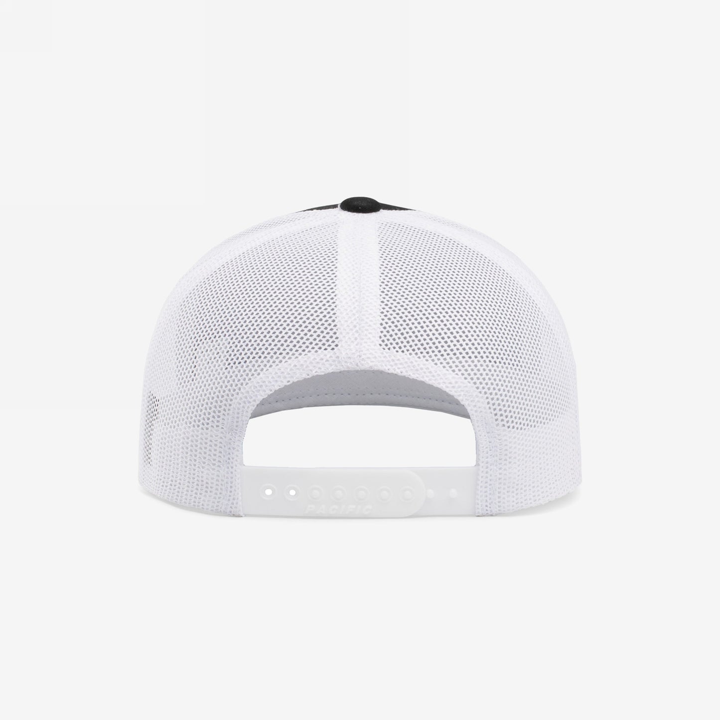 The back of the California Gadsden Flag Trucker Hat features a white mesh panel and adjustable snap-back closure, embodying a bold statement of resistance and unity against oppression.