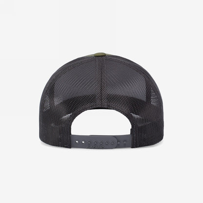 California Gadsden Flag Trucker Hat features a black mesh back with adjustable snap-back closure, embodying defiance and unity against oppression with its bold bear emblem and powerful message.