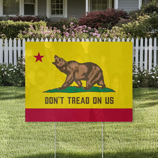 California Gadsden Flag Yard Sign by Strange Gang