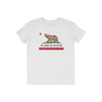 California No Kings Flag Shirt features a bold, rebellious design with a roaring bear and a red star, embodying a call for au