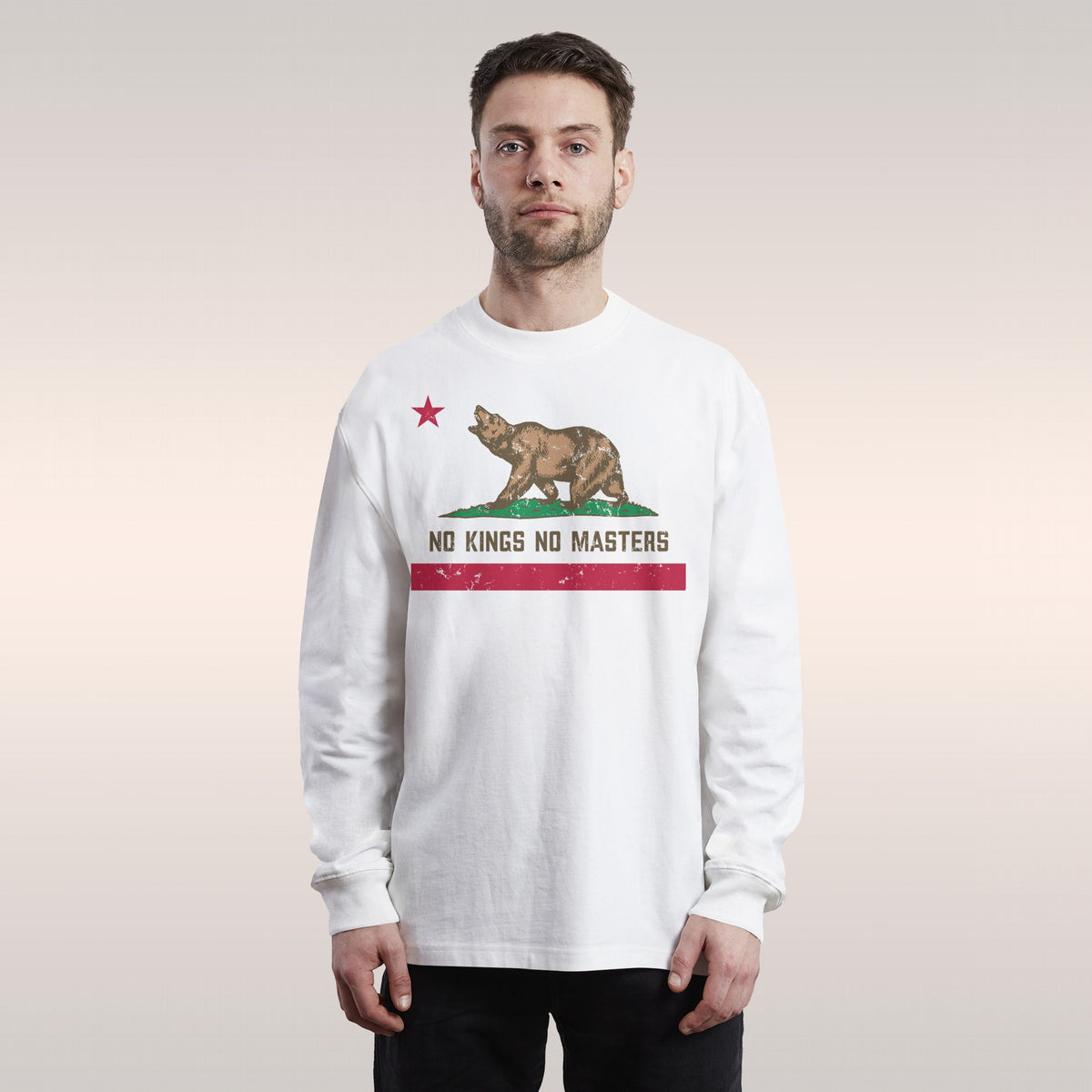 California No Kings Flag Long Sleeve T-shirt