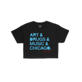 Chicago Art Drugs Music Crop Top