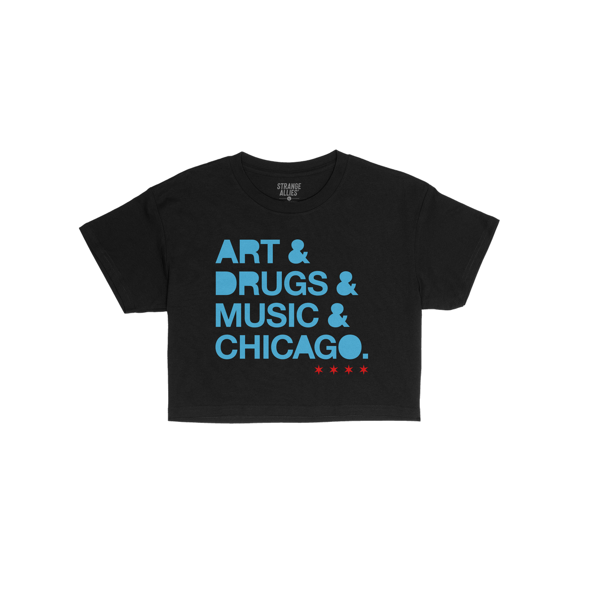 Chicago Art Drugs Music Crop Top