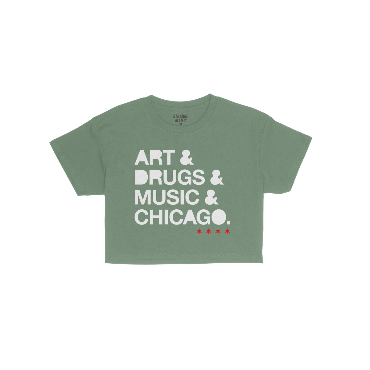 Chicago Art Drugs Music Crop Top