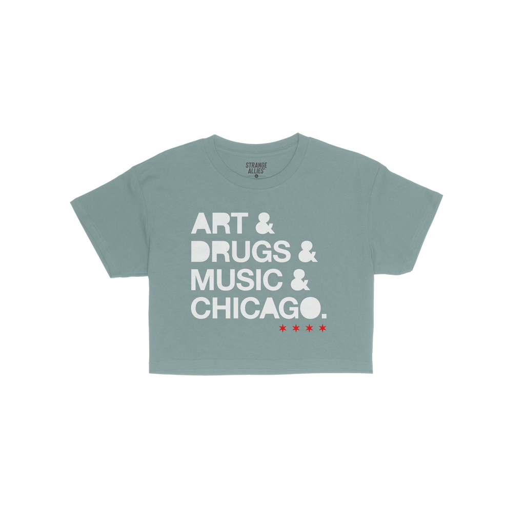 Chicago Art Drugs Music Crop Top