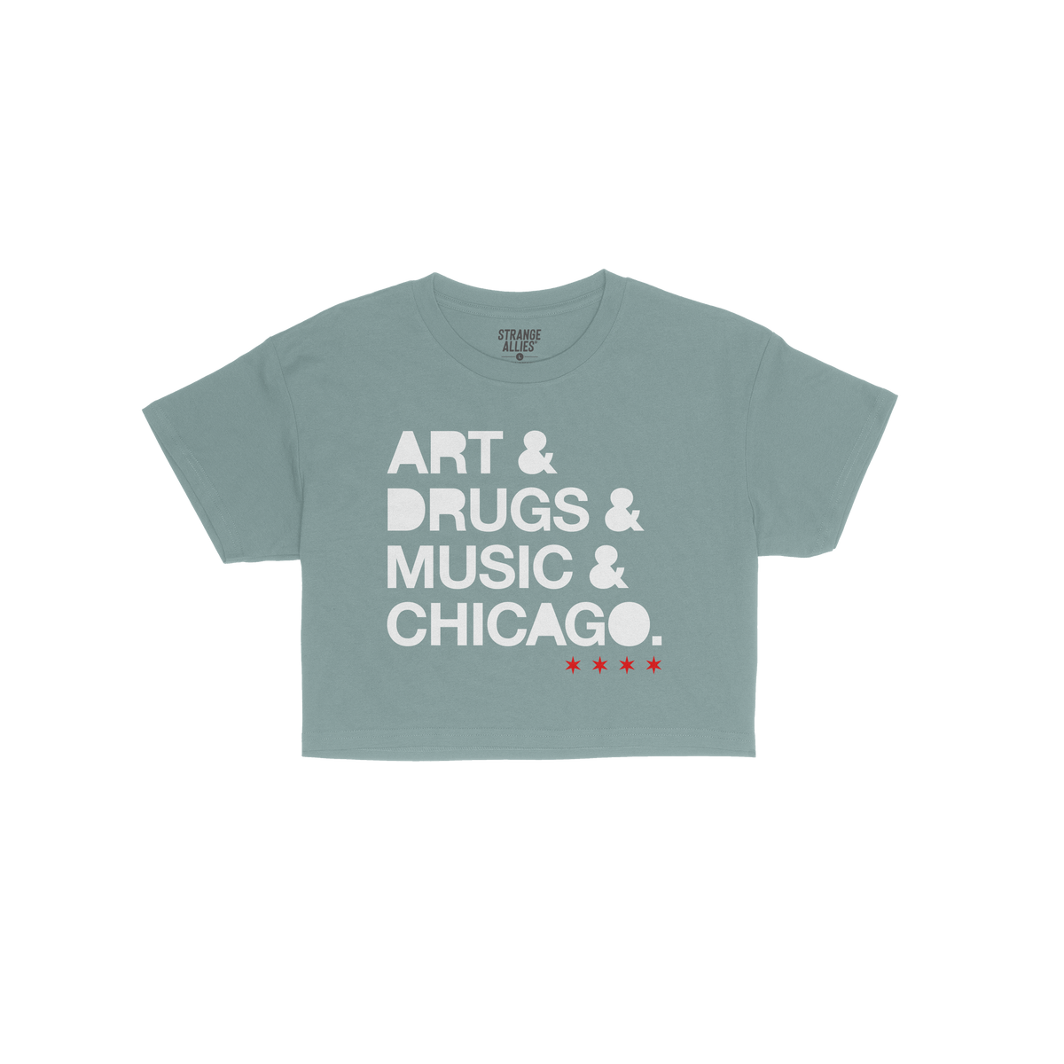 Chicago Art Drugs Music Crop Top